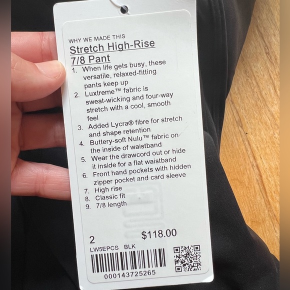 Lululemon stretch high rise 7/8 pants - Picture 3 of 5
